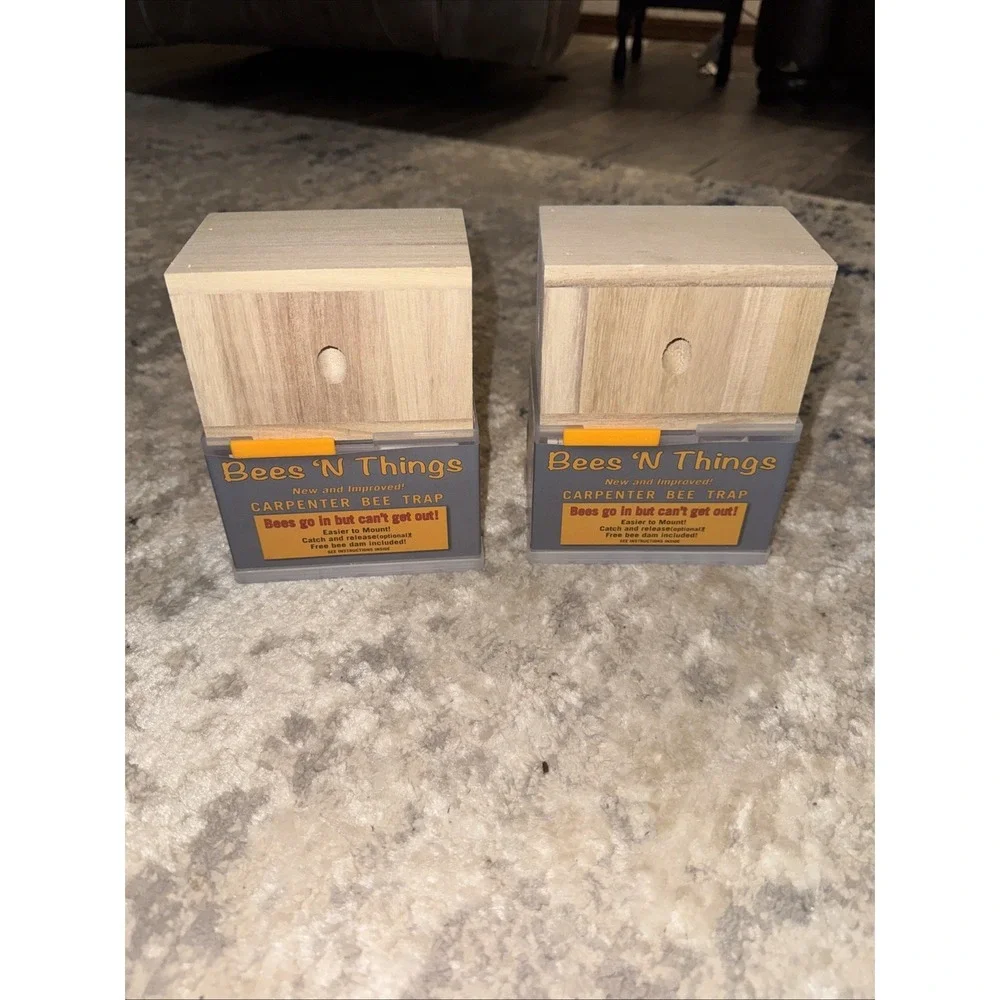 New 2 Pack Carpenter Bees N Things Outdoor Catch Pest Control Trap Protect Wood